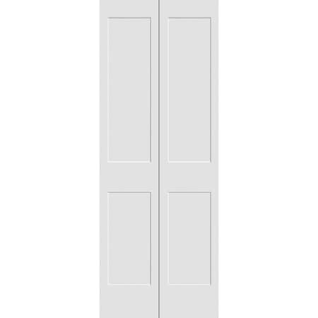 Trimlite 30" x 80" Primed 2-Panel Interior Flat Panel Bifold Door and Hardware 2668pri8082BF